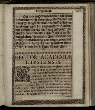 Rector Academiae Lipsiensis
