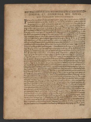 Omissa Et Commissa Ubi Simul Continentur Additiunculae.