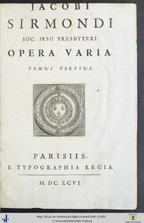 Tomus 3: Opera varia: nunc primum collecta
