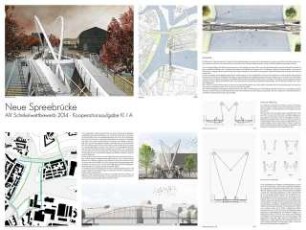 Spandau bei Berlin Schinkelwettbewerb 2014: Perspektivische Anischten, Lageplan 1:2000, Fotocollage, Diagramme, Schnitt 1:500, Ansichten 1:200