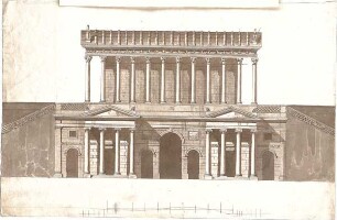 ohne Verfasserangabe; Tempel - 1. Variante - Fassade (Aufriss)