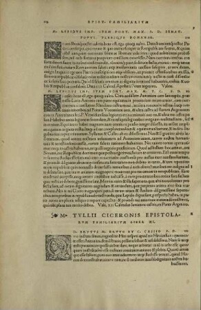 M. Tvllii Ciceronis Epistolarvm Familiarivm Liber XI.