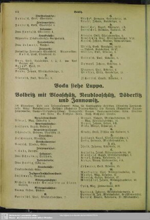 Bolbritz mit Bloaschütz, Neubloaschütz, Döberitz und Jannowitz