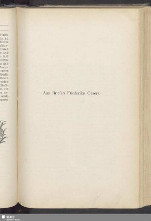 Aus Briefen Friederike Oesers