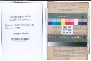 Entnazifizierung Martin Tiemann , geb. 00.00.0000 (Verw.Angestellter)