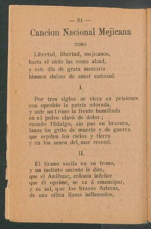 Canción Nacional Mejicana