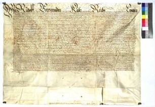 Kaiser Rudolph bestätigt der Stadt Giengen das von Kaiser Maximilians II. verliehene Privileg wider die Juden.