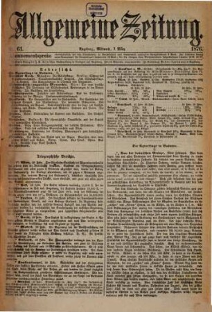 Allgemeine Zeitung. 1876, 3