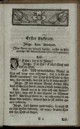 Erster Auftritt. - Sechster Auftritt.