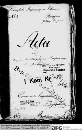 Prozesse gegen den Magistrat in Brüssow wegen Geldforderungen