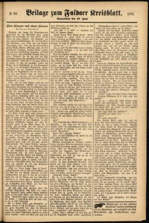 Zweite Ausgabe vom Samstag, den 12. Juni 1897.