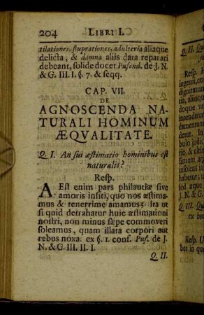 Cap. VII. De agnoscenda naturali hominum æqualitate.