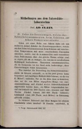 Mittheilungen aus dem Universitäts-Laboratorium