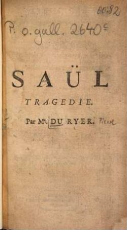 Saul : Tragédie