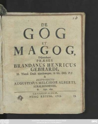 De Gog Et Magog