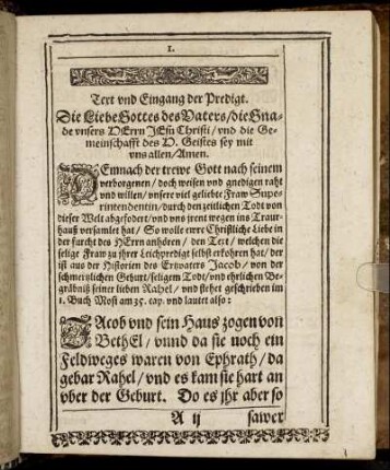[Eine Christliche Leichpredigt]