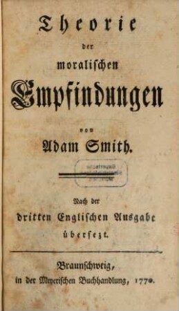 Theorie der moralischen Empfindungen