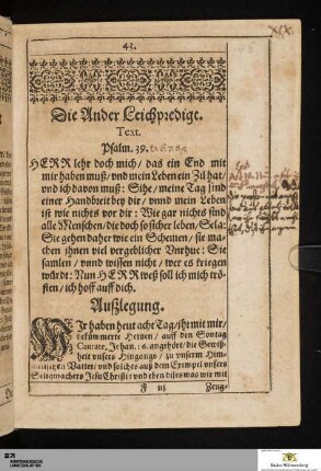 Die Ander Leichpredigt
