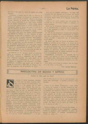 Anecdotas de Guido y Spano