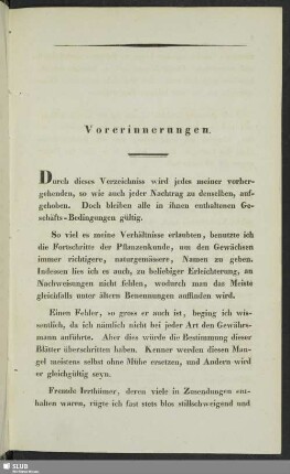 Vorerinnerungen