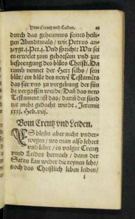 Vom Creutz und Leiden.