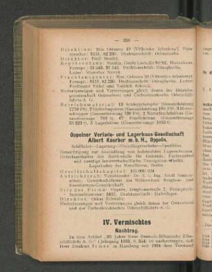 Oppelner Verlade- und Lagerhaus-Gesellschaft Albert Koerber m. b. H., Oppeln.