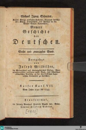 26: Kaiser Karl VII., vom Jahr 1740 bis 1745