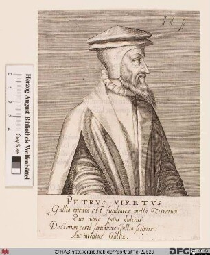 Bildnis Pierre Viret (lat. Petrus Viretus)