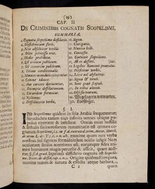 19-45, Cap. II. De Criminibus Cognatis Scopelismi.