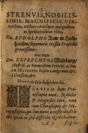 Uranoscopiae chiroscopiae, metaposcopiae et ophtalmoscopiae contemplatio