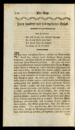 Zwey hundert und siebenzehntes Stück