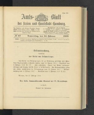 No. 37, 14. Februar 1918