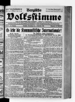 Bergische Volksstimme. 1917-1932