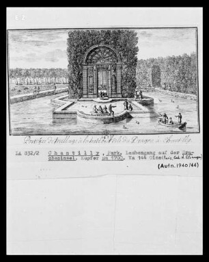 Chantilly, Park, Laubengang auf der Dracheninsel
