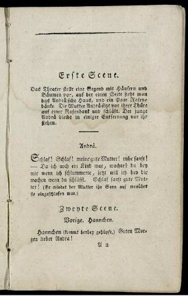 Erste Scene. - Achte Scene.