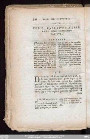 Tit. X. De His, Quae Fiunt A Praelato Sine Consensu Capituli.