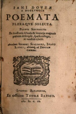 Poemata pleraque Selecta