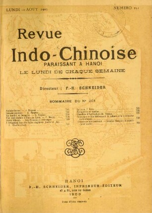 Lundi 10 Aout 1903. Numéro 251