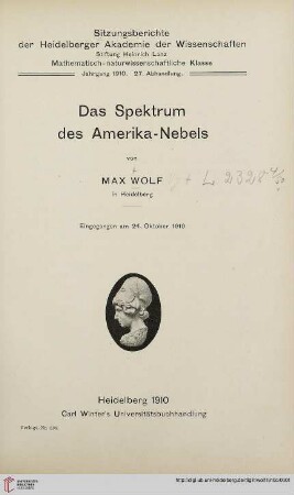 Das Spektrum des Amerikanebels