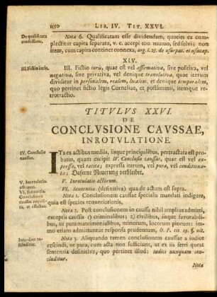 Titulus XXVI. De Conclusione Caussae Inrotulatione