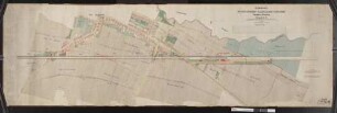 Güterplan der Eisenbahn Graben-Blankenloch-Karlsruhe: Gemarkung Hagsfeld Streckenausschnitt: 54,0 bis 55,6 km
