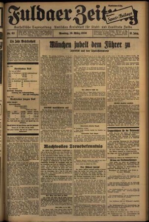 Ausgabe vom Montag, den 16. März 1936.