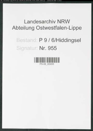 Sterberegister Standesamt Hiddingsel