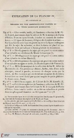 Explication de la planche IV