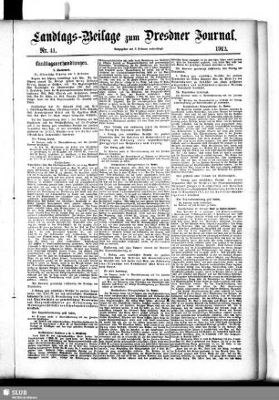 Dresdner Journal ; [...] ; Landtagsbeilage, 01
