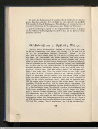 Gefechtsbericht vom 30. April bis 4. Mai 1917