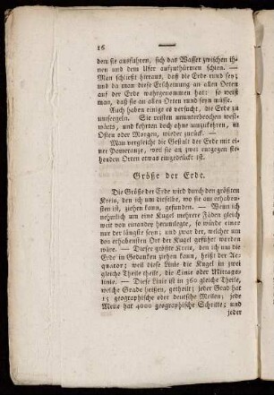 Größe der Erde.