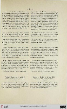 Vorstands-Sitzung vom 21. Juni 1893 / Séance du Comité du 21 juin 1893