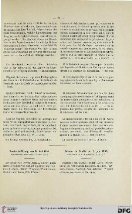 Vorstands-Sitzung vom 21. Juni 1893 / Séance du Comité du 21 juin 1893