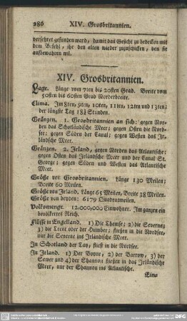 XIV. Grosbritannien